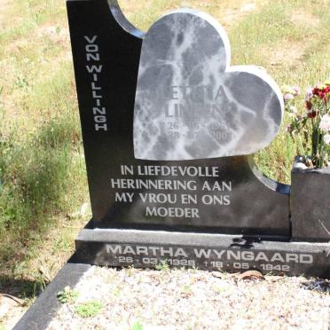 WYNGAARD Martha 1928-1942 :: VON WILLINGH Aletta Lineen 1961-200?