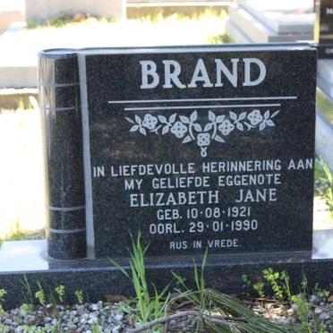 BRAND Elizabeth Jane 1921-1990