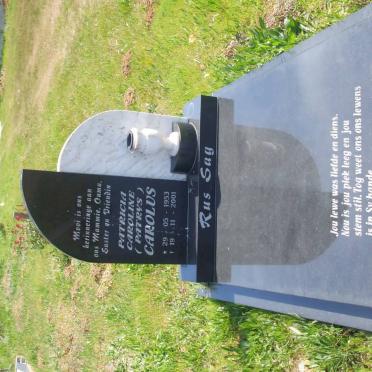 CAROLUS Patricia Caroline nee PATRYS 1953-2001