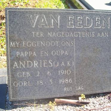 EEDEN J.A.K., van 1910-1986