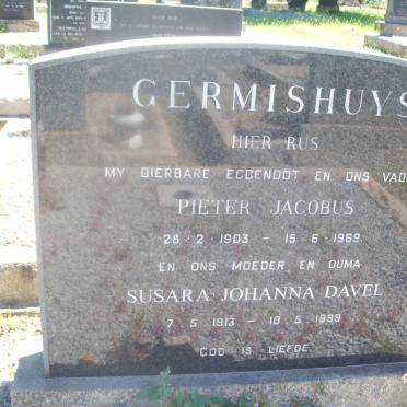 GERMISHUYS Pieter Jacobus 1903-1969 &amp; Susara Johanna Davel 1913-1999