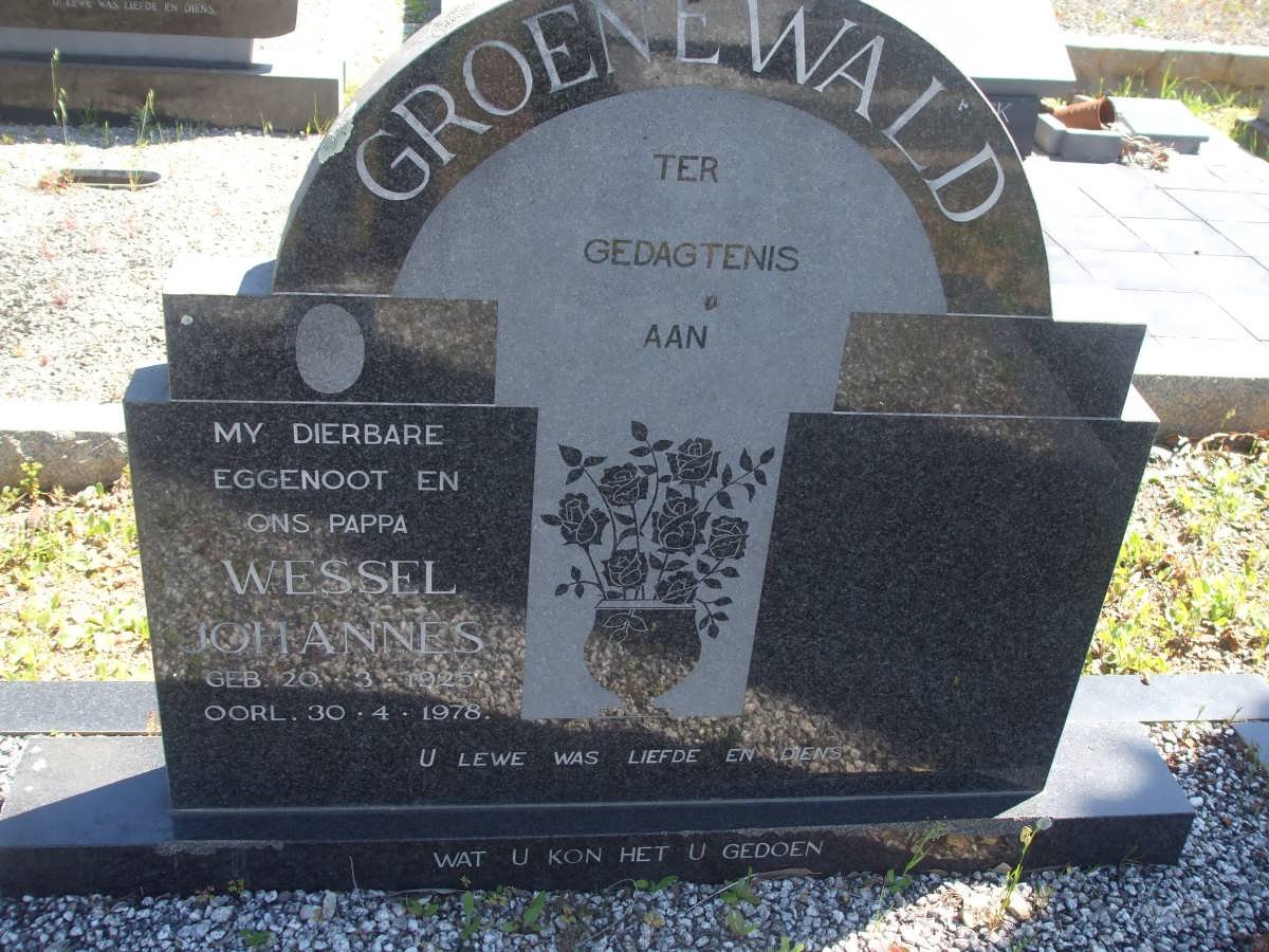 GROENEWALD Wessel Johannes 1923-1978