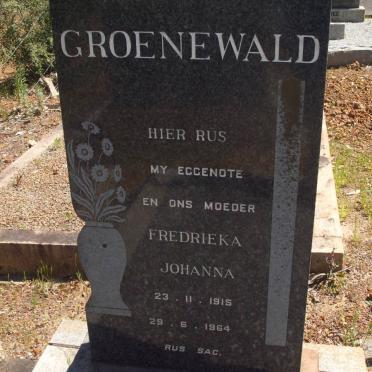 GROENEWALD Fredrieka Johanna 1915-1964