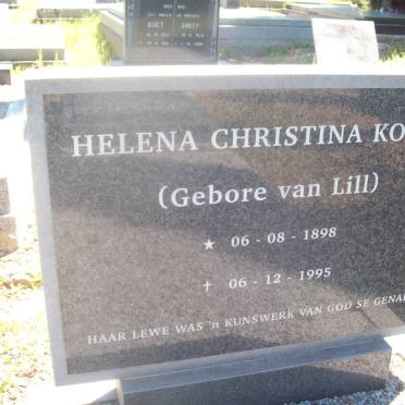 KOTZÉ Helena Christina nee VAN LILL 1898-1995