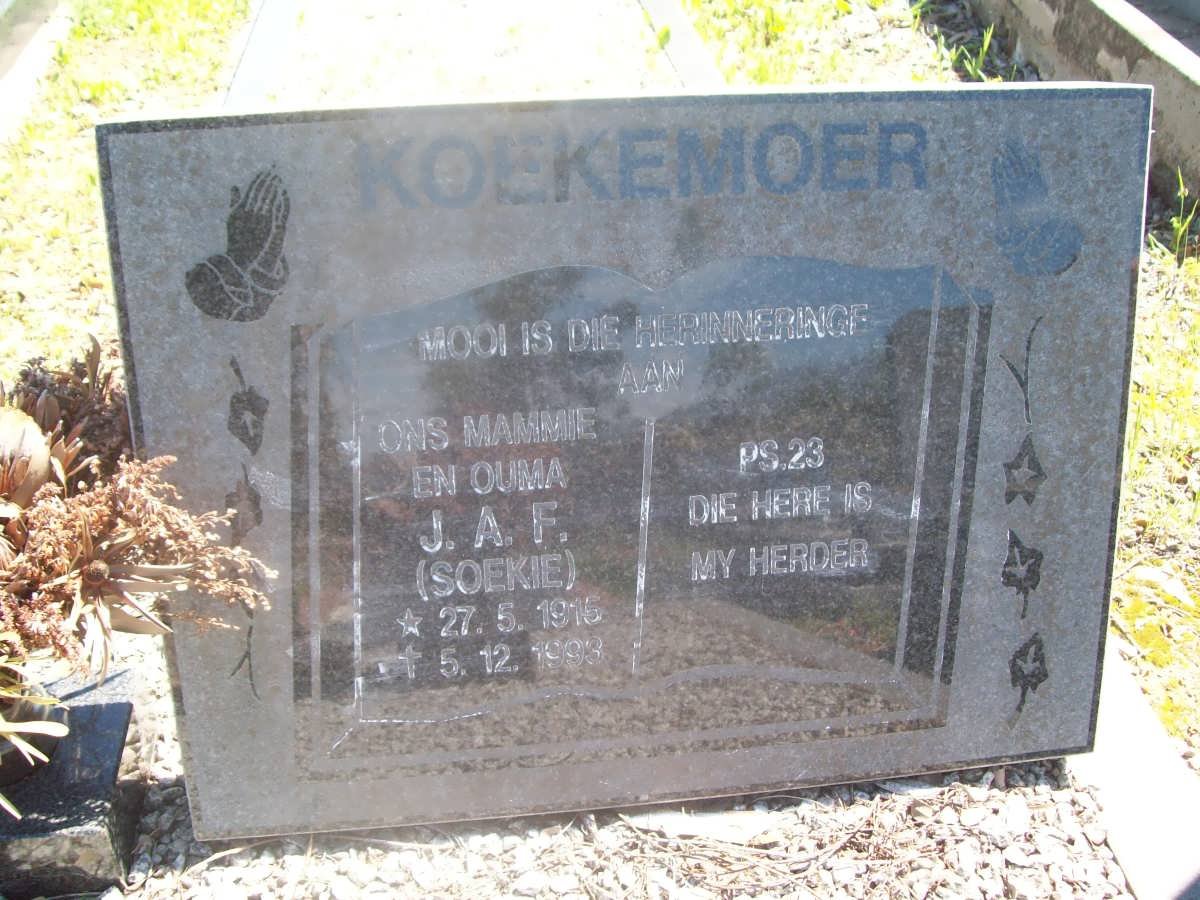 KOEKEMOER J.A.F. 1916-1993