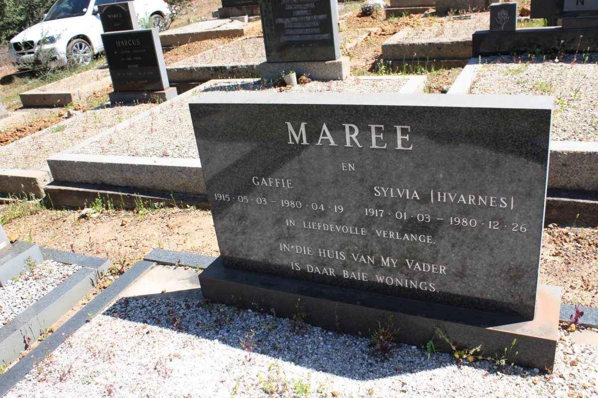 MAREE Gaffie 1915-1980 &amp; Sylvia HVARNES 1917-1980