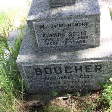SCOTT Edward -1980 &amp; Margaret BOUCHER 1916-1999