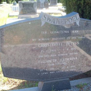 SWANEPOEL Christoffel Petrus 1907-1970 &amp; Elizabeth Catherina SWANEPOEL 1911-1971