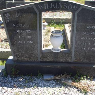 WILKINSON Nicholaas Johannes 1905-1978 :: BRAND Maria Albertha 1909-1976