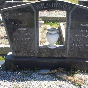 WILKINSON Nicholaas Johannes 1905-1978 :: BRAND Maria Albertha 1909-1976