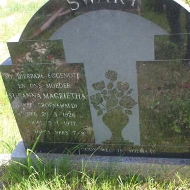 ?S?  Susanna Margrietha nee GROENEWALD 1926-1977