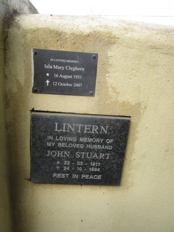 CLEGHORN Isla Mary 1931-2007 :: LINTERN John Stuart 1911-1994