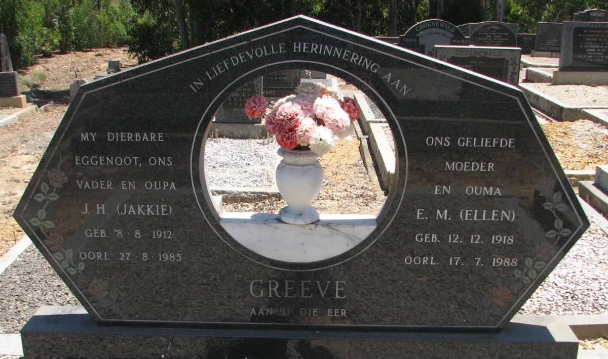 GREEVE J.H. 1912-1985 &amp; GREEVE E.M. 1918-1988