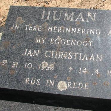 HUMAN Jan Christiaan 1935-1979