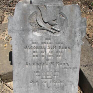 KUHN Jacobus S.P. 1843-1924 &amp; Albertha M. VILJOEN 1847-1923