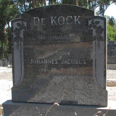 KOCK Johannes Jacobus, de 1910-19??