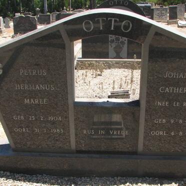 OTTO Petrus Hermanus Maree 1904-1983 &amp; Johanna Catherina LE ROUX 1901-1990