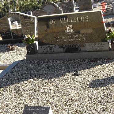 VILLIERS J.J.L., de 1898-1976 &amp; P.F. 1904-1978 :: DE VILLIERS Meg 1927-1997