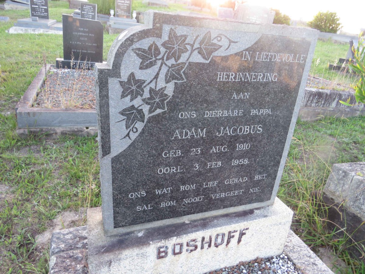 BOSHOFF Adam Jacobus 1910-1955