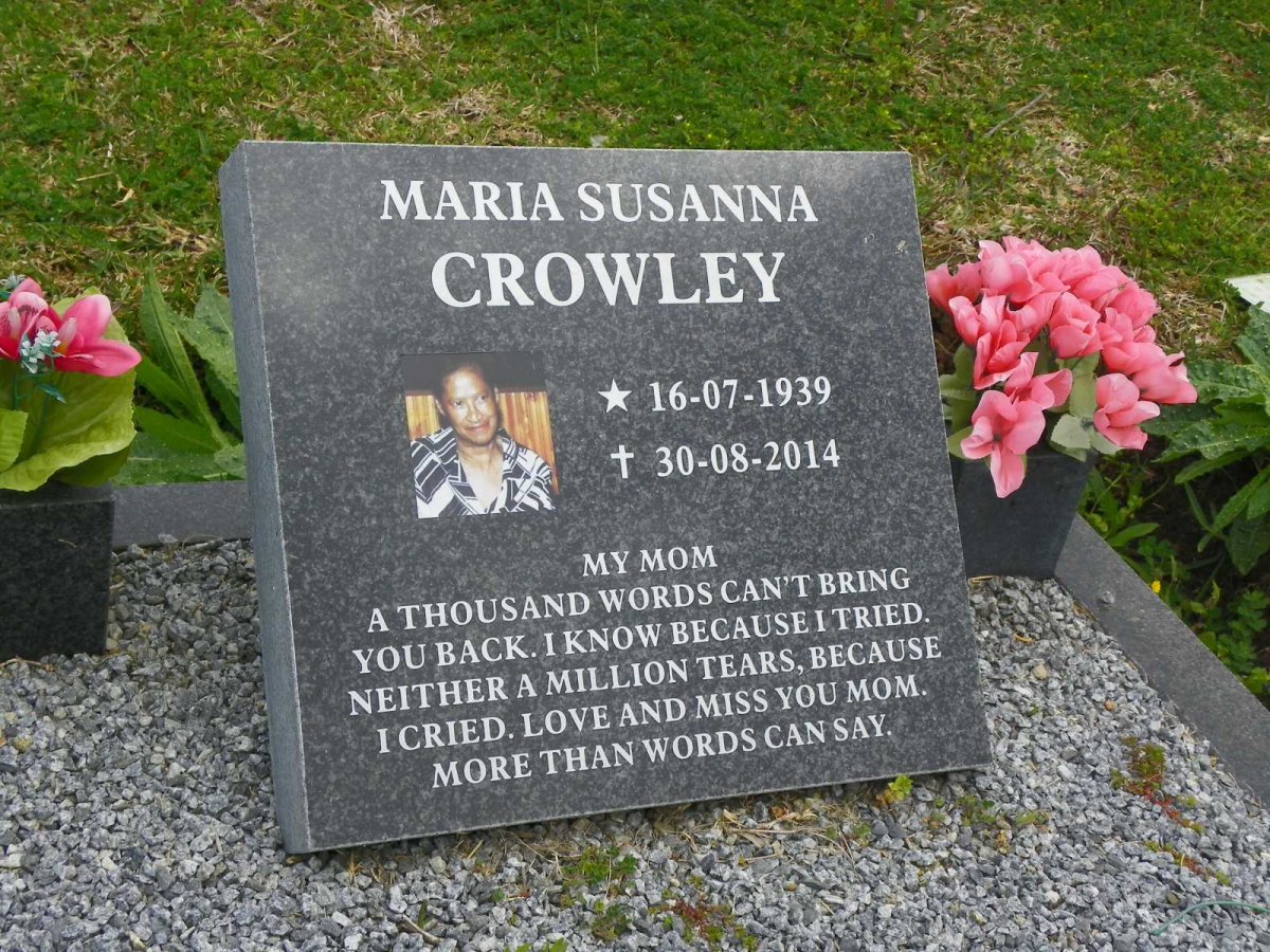 CROWLEY Maria Susanna 1939-2014