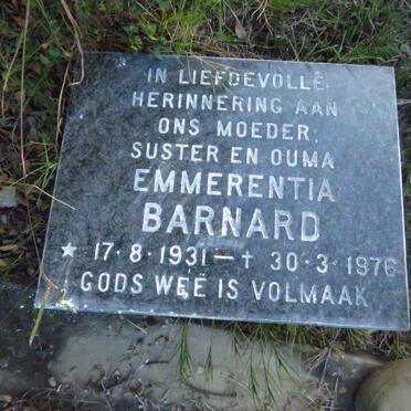 BARNARD Emmerentia 1931-1976