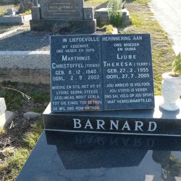 BARNARD Marthinus Christoffel 1940-2002 &amp; Ljube Theresa 1955-2005