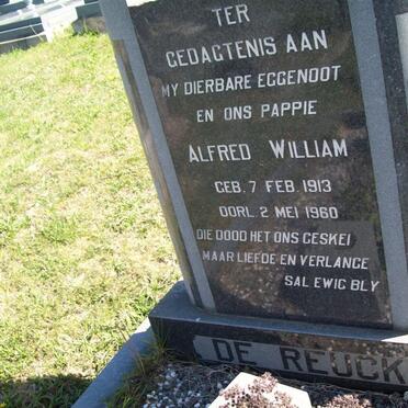 REUCK Alfred William, de 1913-1960