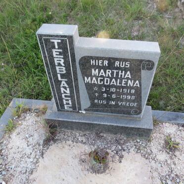 TERBLANCHE Martha Magdalena 1918-1998