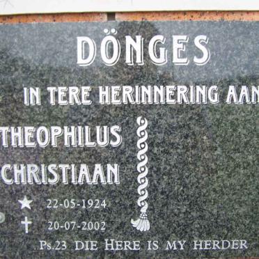 DONGES Theophilus Christiaan 1924-2002