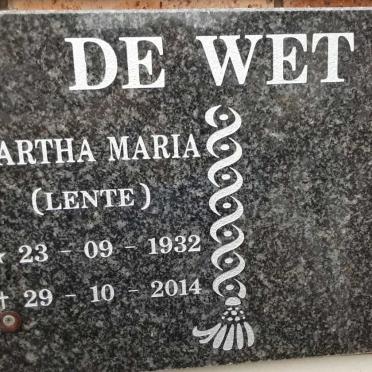 WET Martha Maria, de 1932-2014