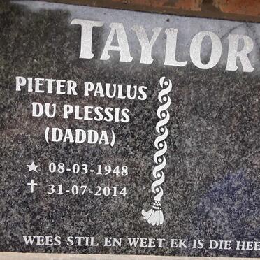 TAYLOR Pieter Paulus Du Plessis 1948-2014