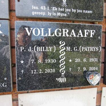 VOLLGRAAFF P.J. 1930-2020 & M.G. 1931-2014