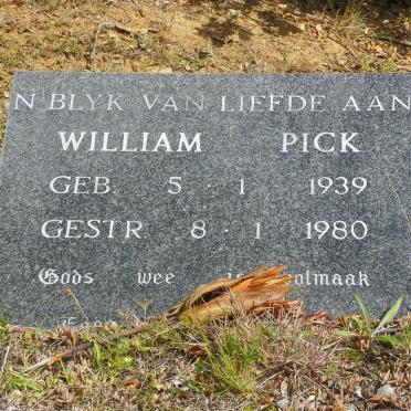 PICK William 1939-1980