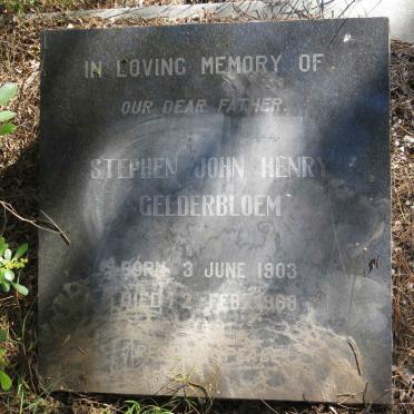 GELDERBLOEM Stephen John Henry 1903-1968