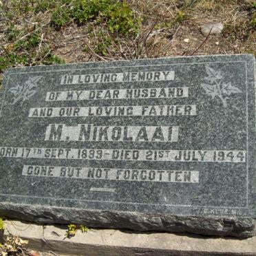 NIKOLAAI M. 1889-1944