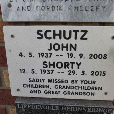 SCHUTZ John 1937-2008 & Shorty 1937-2015