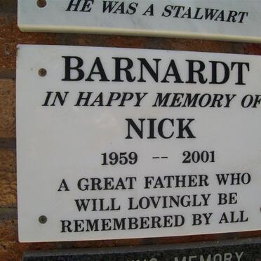 BARNARDT Nick 1959-2001