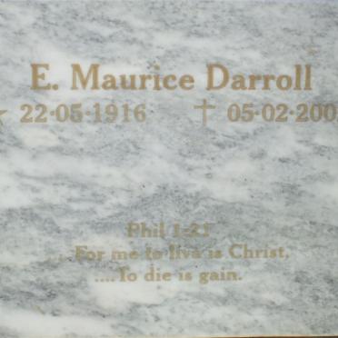 DARROLL E. Maurice 1916-2002