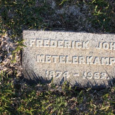 METELERKAMP Frederick John 1874-1962