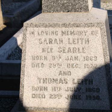 LEITH Thomas 1850-1950 &amp; Sarah SEARLE 1868-1922