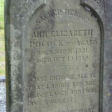 POCOCK Ann Elizabeth nee AGARD 1821-1889