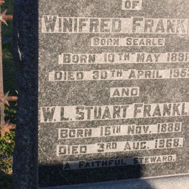 FRANKLIN W.L. Stuart 1888-1968 &amp; Winifred SEARLE 1891-1953