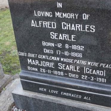 SEARLE Alfred Charles 1892-1966 &amp; Marjorie GEARD 1898-1981