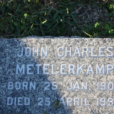 METELERKAMP John Charles 1904-1992