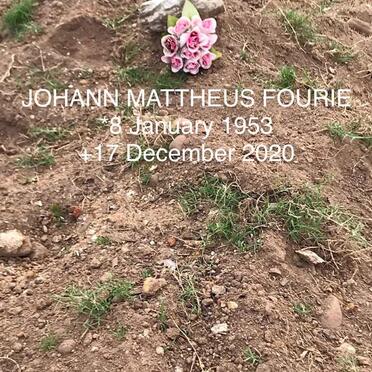 FOURIE Johann Mattheus 1953-2020