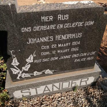 STANDER Johannes Hendrikus 1904-1966