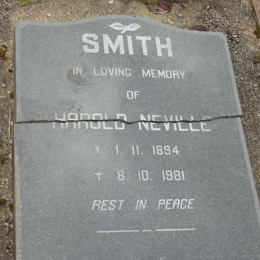 SMITH Harold Neville 1894-1981