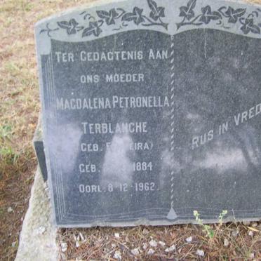 TERBLANCHE Magdalena Petronella nee FERREIRA 1884-1962