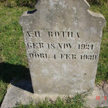 BOTHA A.H. 1921-1939