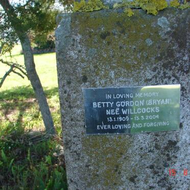 BRYAN Betty Gordon nee WILLCOCKS 1909-2004